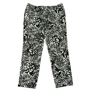 Kate Spade Pants Size 6 Green Floral Tropical Vacation Resort Hawaiian Palm Tree